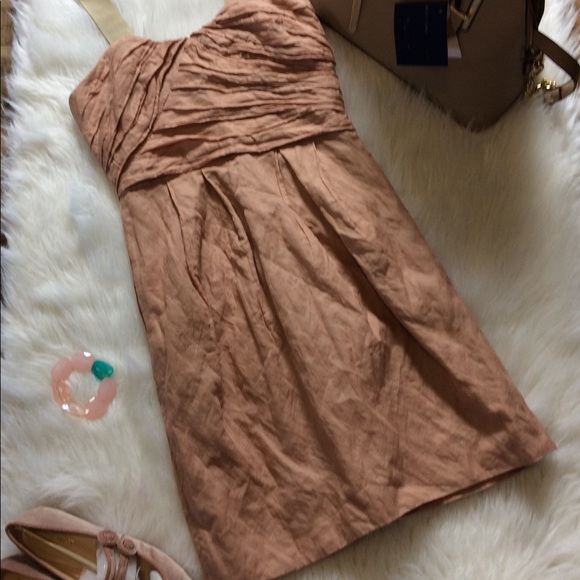 J Crew Ruched Mini Dress in Blush - Picture 7 of 8